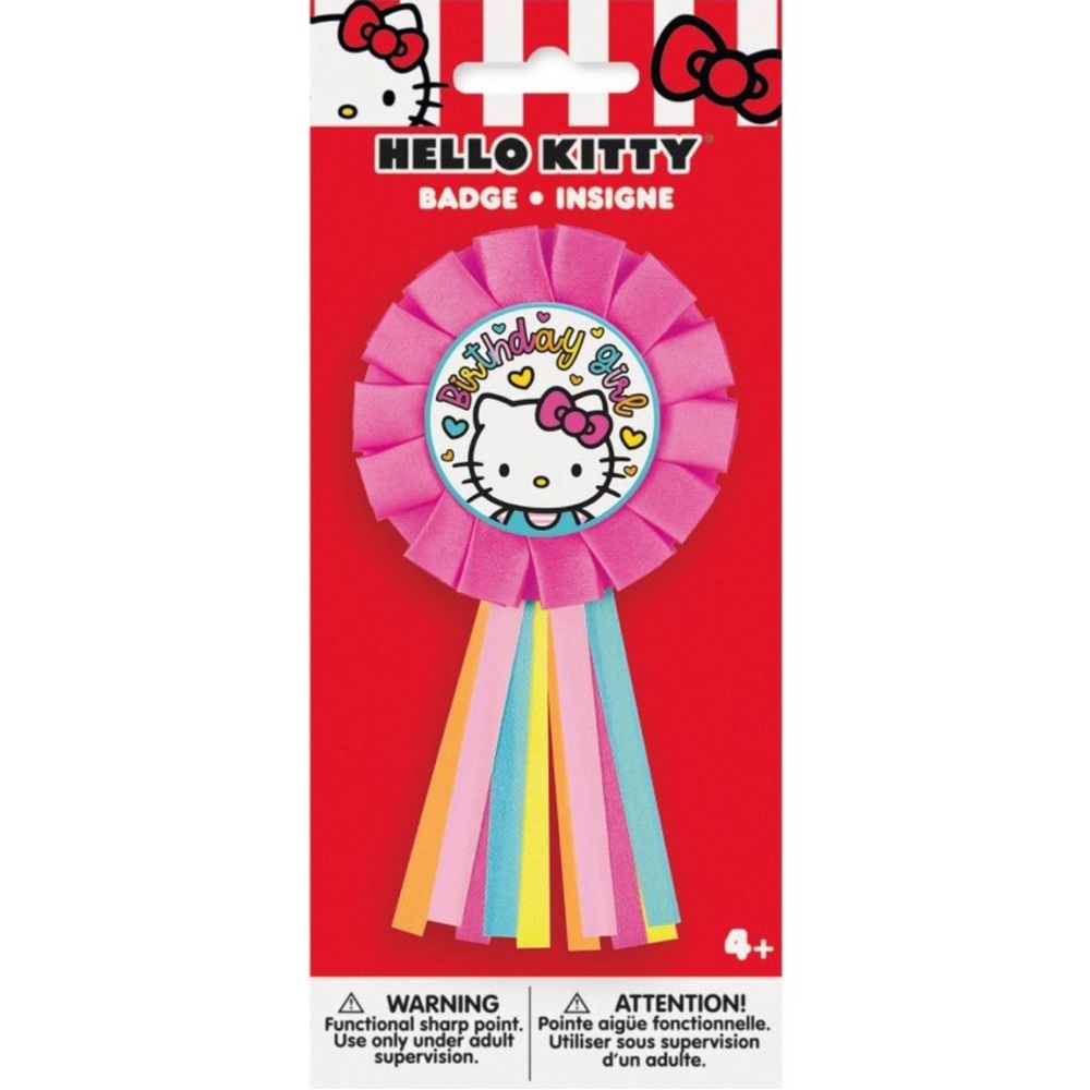 Hello Kitty Pink Birthday Girl Badge